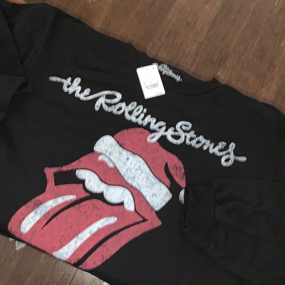 Womens Rolling Stones cropped sweater